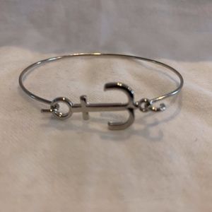 Silver Anchor Bracelet, Nautical Bracelet
